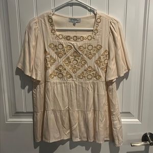 Square neck tiered top